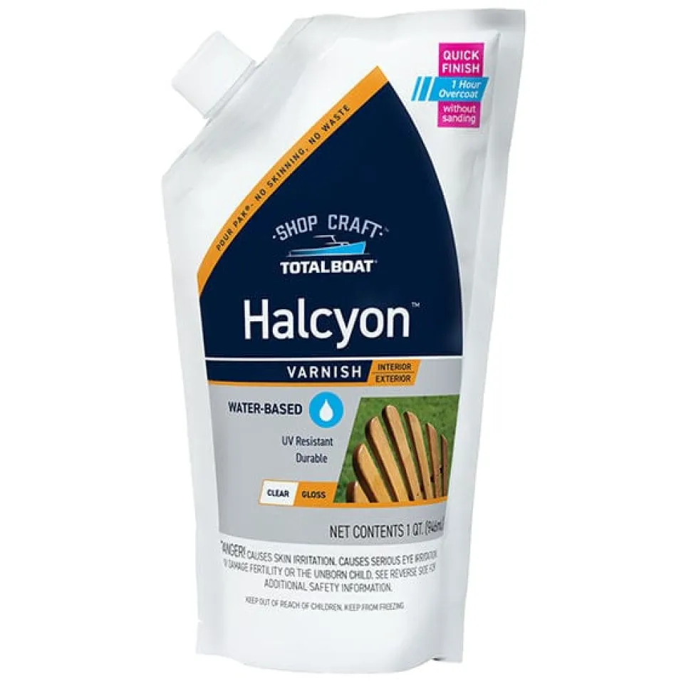 Halcyon Water-Based Marine Varnish High Gloss Quart