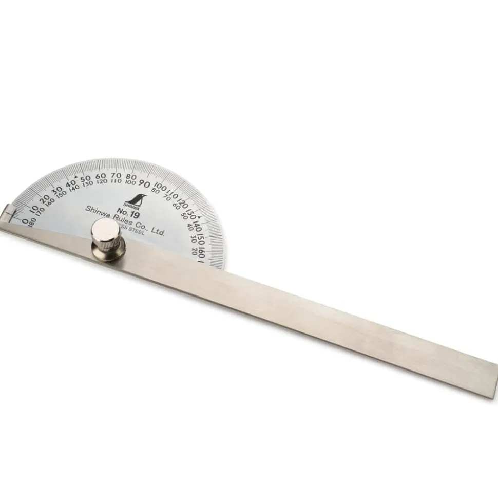 Half-Round Head Protractor with Adjustable Arm No.19