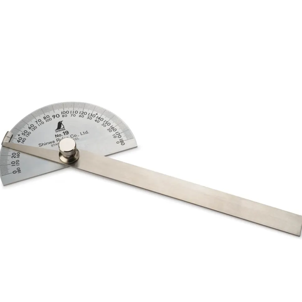 Half-Round Head Protractor with Adjustable Arm No.19