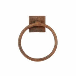 7" Hand Hammered Towel Ring