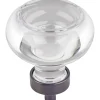 Harlow Large Button Glass Knob, 1-3/4" Dia., Brushed Oil Rubbed Bronze