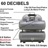 1HP 4.6 Gallon Oil-Free Twin Portable Aluminum Tank Air Compressor