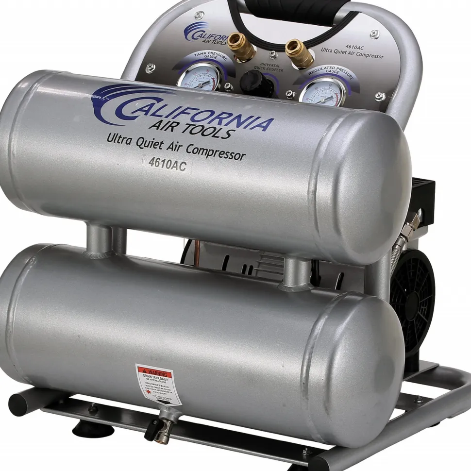 1HP 4.6 Gallon Oil-Free Twin Portable Aluminum Tank Air Compressor