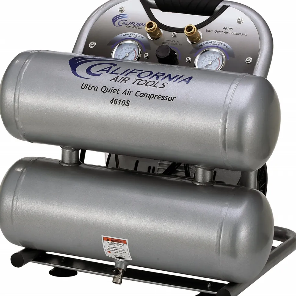 1HP 4-3/5 Gallon Oil-Free Twin Portable Steel Tank Air Compressor