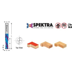 46170-K 1/4" CNC Solid Carbide Compression Spiral Router Bit, 1/4 Diameter x 7/8 x 1/4 Inch Shank
