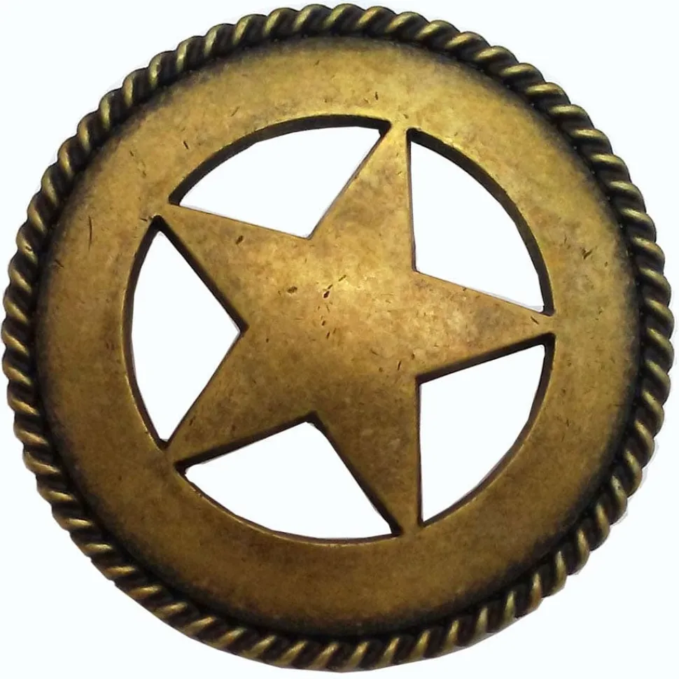 Large Star with Rope Pull, Brass Oxide