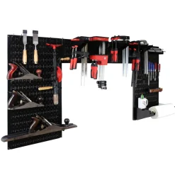 Lazy Guy DIY Maker Woodworking Tool Storage Organizer Set, Black