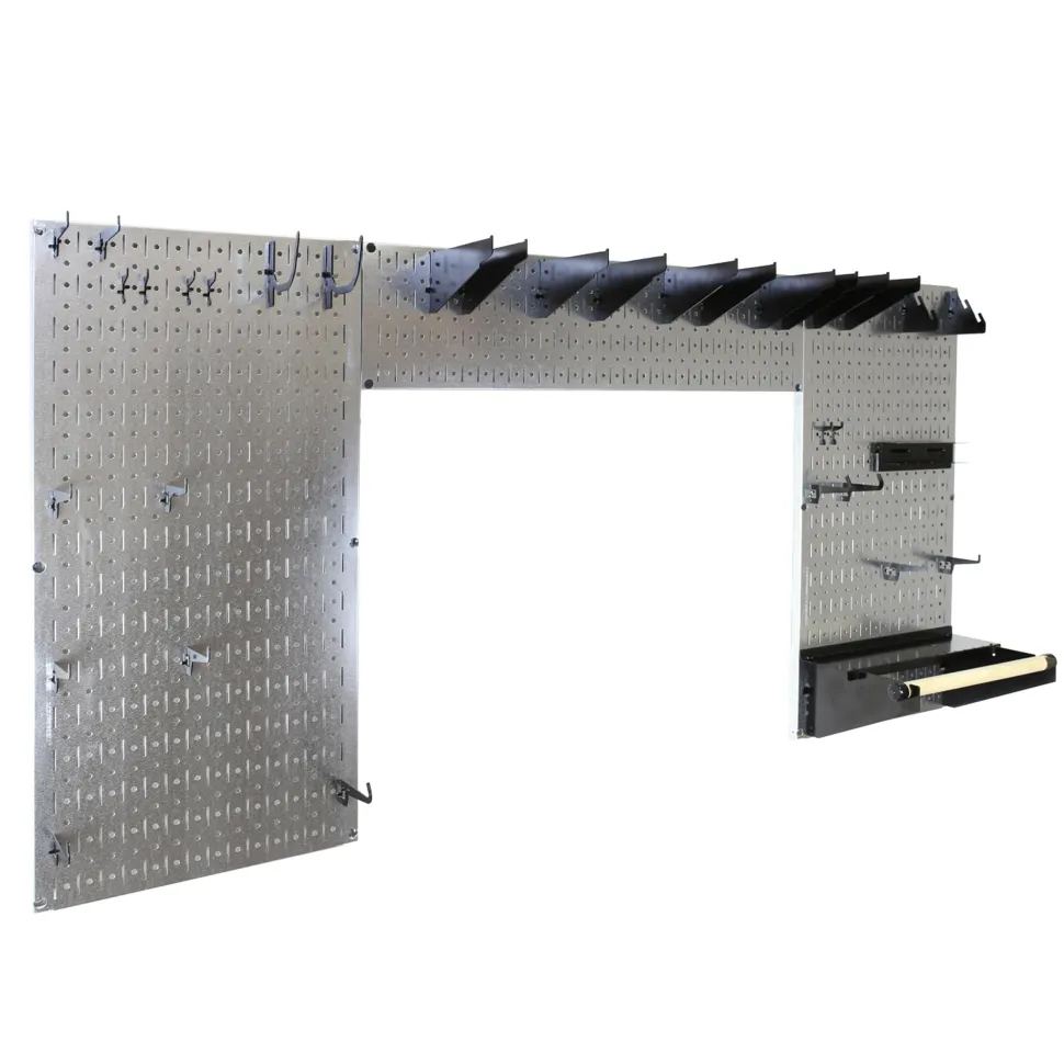 Lazy Guy DIY Maker Woodworking Tool Storage Organizer Set, Galvanized Metallic Steel