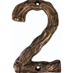 LHN2-AC Log House Number 2, Antique Copper, 1 piece