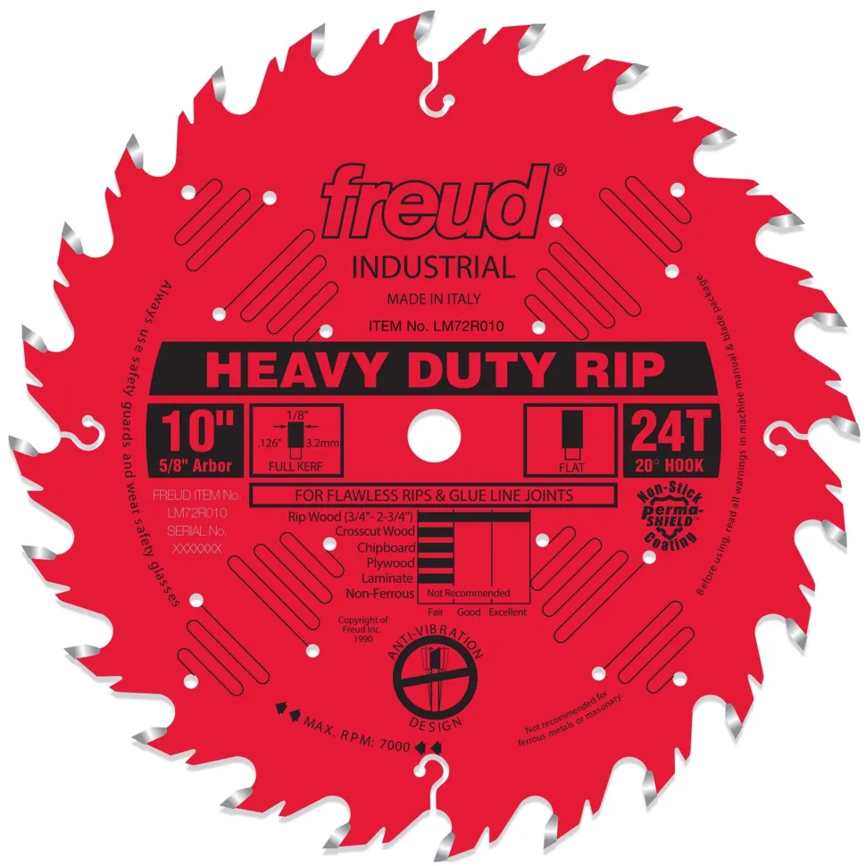 LM72R010 Ripping Saw Blade 10" x 5/8" Bore x 24 Tooth Flat Top