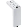 4-23/32" (120 mm) Adjustable Contemporary Versatile T or L Shaped Furniture Leg Glossy White