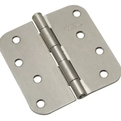4" (102 mm) Full Mortise Butt Hinge 5/8" Radius Brushed Nick, 1 Pair