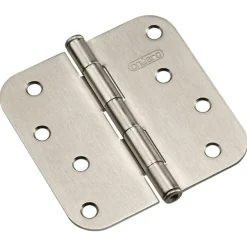 4" (102 mm) Full Mortise Butt Hinge 5/8" Radius Brushed Nick, 1 Pair
