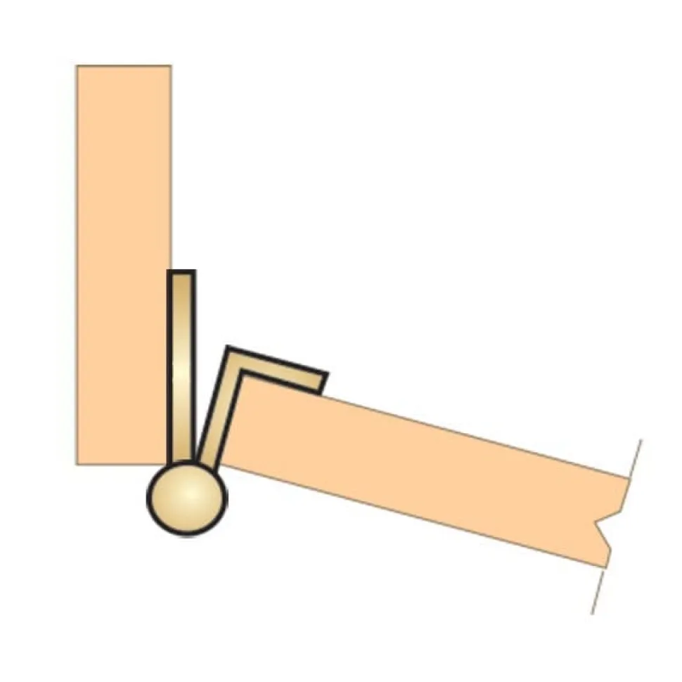 Non-Mortise Wrap Hinge with Finial