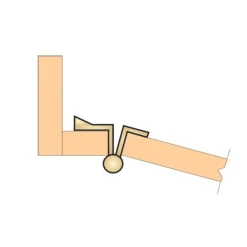 Non-Mortise Wrap Hinge with Finial