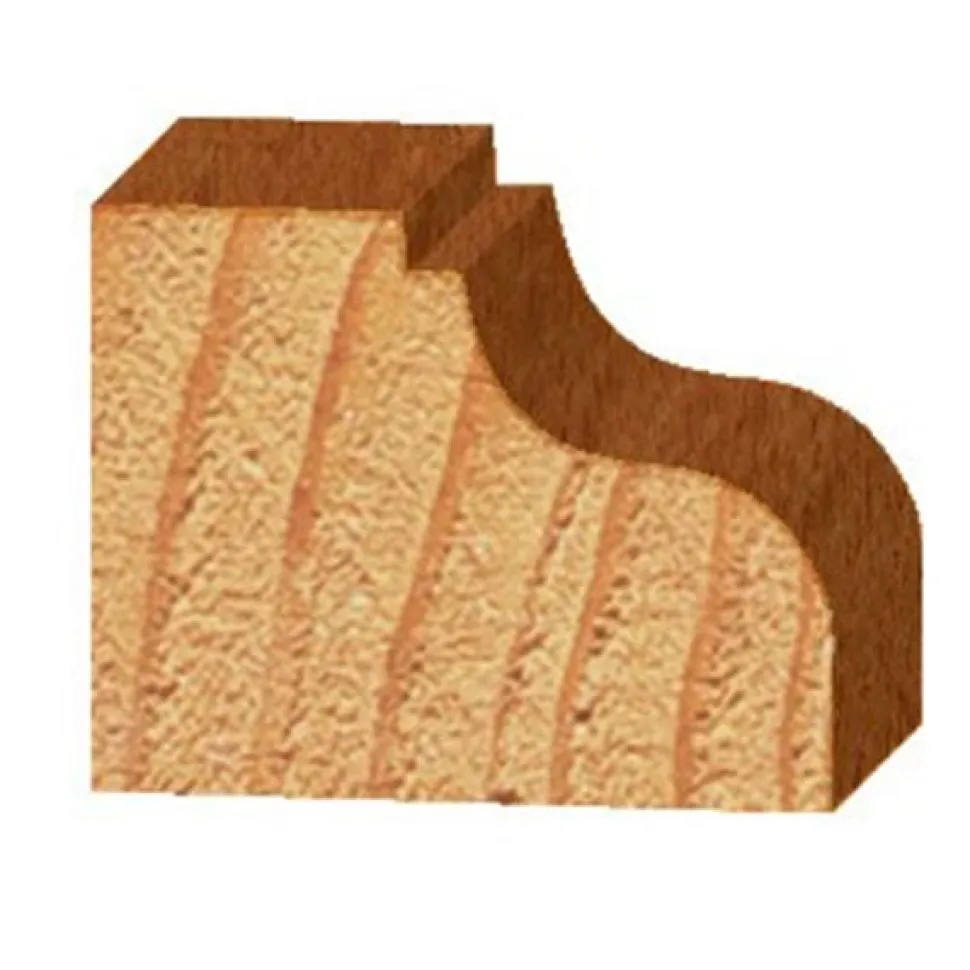 3216 Ogee Fillet Router Bit 1/2" SH 3/16" R 1-3/8" D X 5/8" CL X 2-1/2" OL