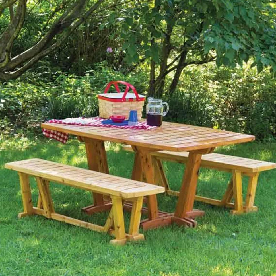 Outdoor Table & Benches Paper Plan