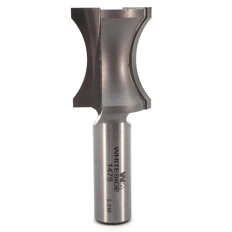 1478 Oval Edge (Half Bull Nose) Router Bit 1" A X 3/16" B X 1-1/4" CL 1" D