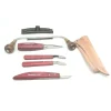 4pc Chip Carving Knives with Draw Knife