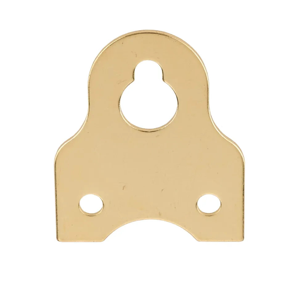 Picture Frame/Mirror Wall Hanger Polished Brass Finish with Screws 5 Piece