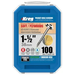 Pocket Hole Screw Coarse Square Drive 305 Stainless Steel