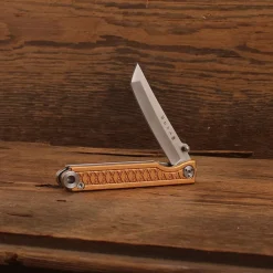 Pocket Samurai Keychain Knife Bronze