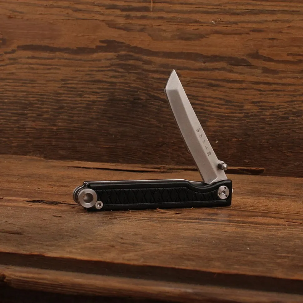 Pocket Samurai Keychain Knife Black