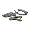 Poly Resin Knife Scales 15/64" x 2" x 7" Gold & Silver Pair