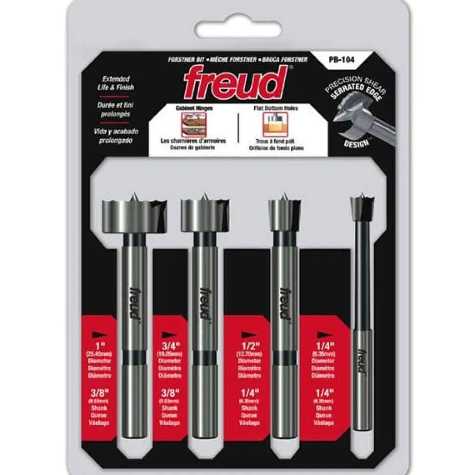 Precision Shear Forstner Bit Set 4 Piece