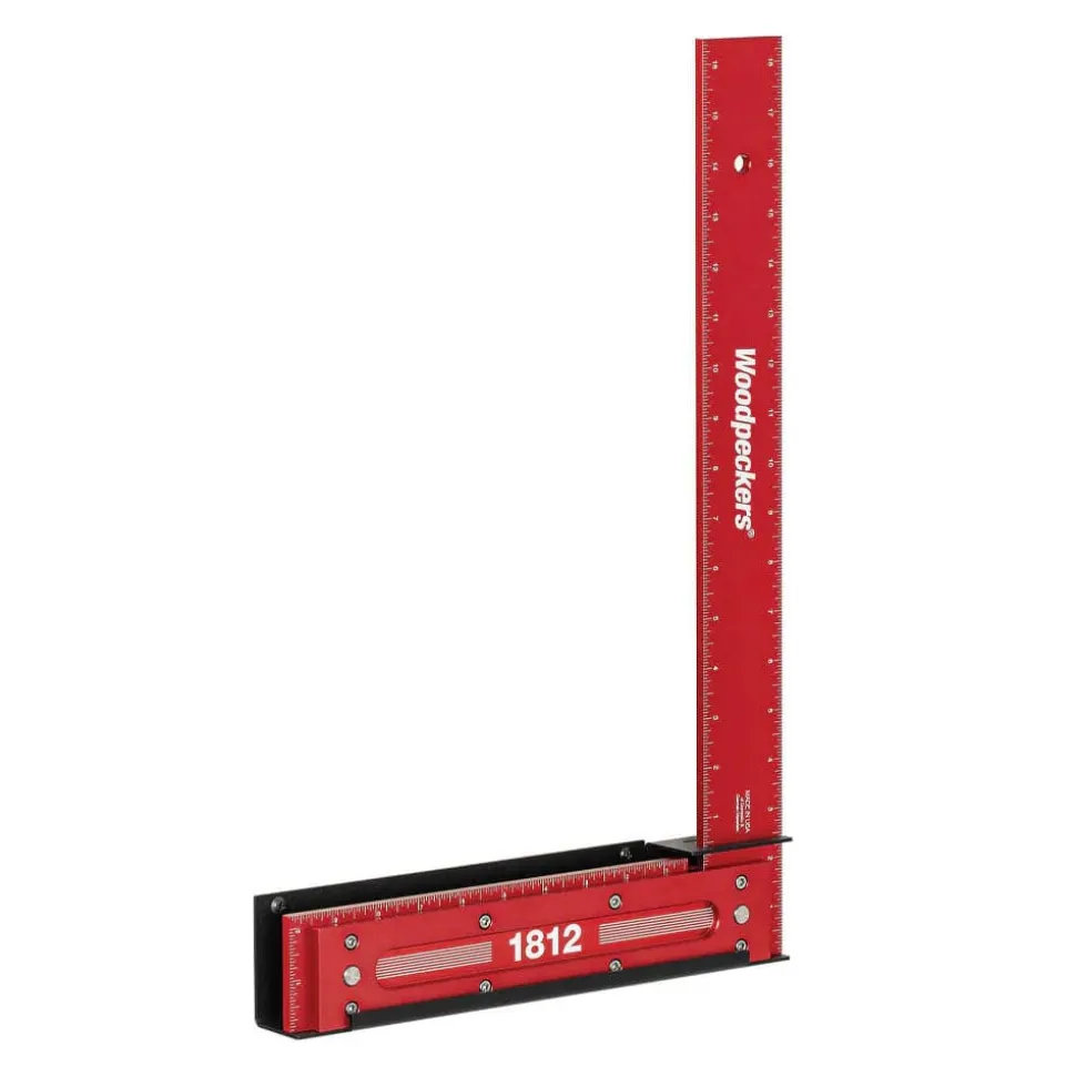 Precision Woodworking Square with Rack-It 18”