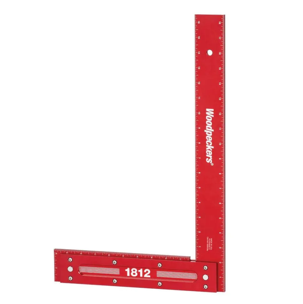 Precision Woodworking Square with Rack-It 18”