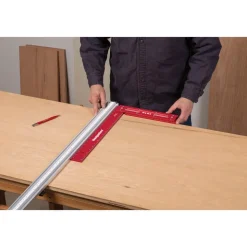 Precision Woodworking Square with Rack-It 18”