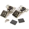 Premium Compact Clip Hinge for Face Frame Cabinets 1-1/4" Overlay 110 Degree with BLUMOTION 1 Pair