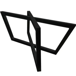 Rhombus Slab Leg Set 15.5" High Black