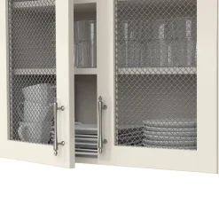 .5" Round Single Diamond Decorative Grille Satin Nickel, 36" W x 24" L Sheet