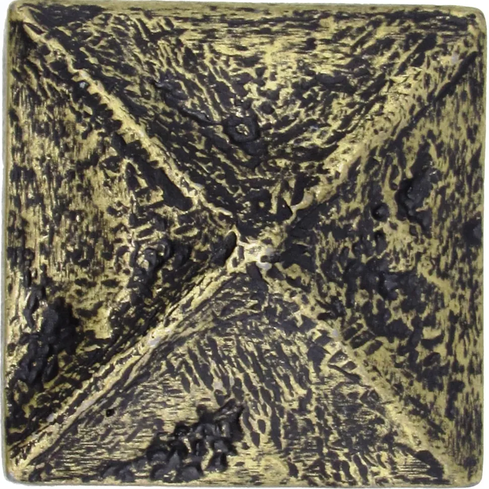 Rustic Pyramid Knob Brass Oxide