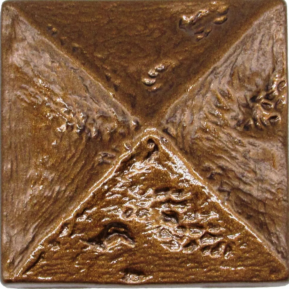 Rustic Pyramid Knob Lux Bronze