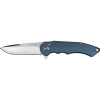 Sky Blue Turbo Lock Folder Knife, Stainless Steel 3-1/8" Blade
