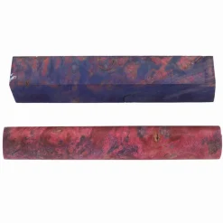 Stabilized & Double Dyed Maple Burl Pen Blank 3/4" x 3/4" x 5"
