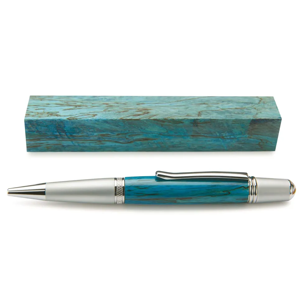 Stabilized & Dyed Spalted Tamarind Pen Blank 3/4" x 3/4" x 5"
