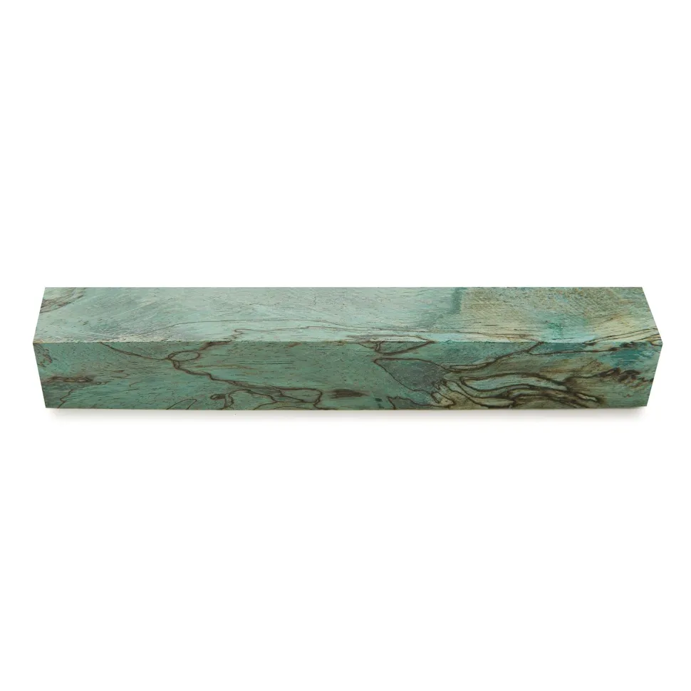 Stabilized & Dyed Spalted Tamarind Pen Blank 3/4" x 3/4" x 5"