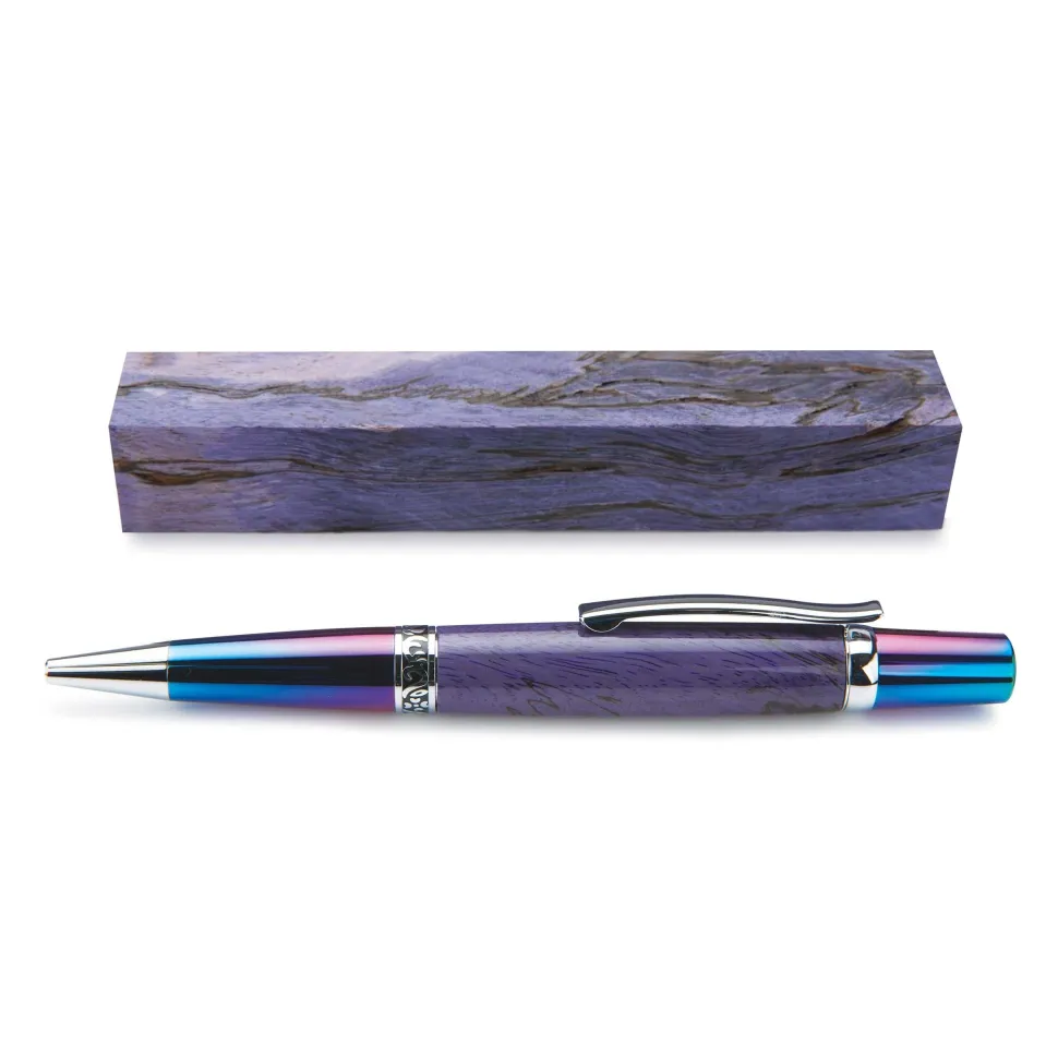 Stabilized & Dyed Spalted Tamarind Pen Blank 3/4" x 3/4" x 5"