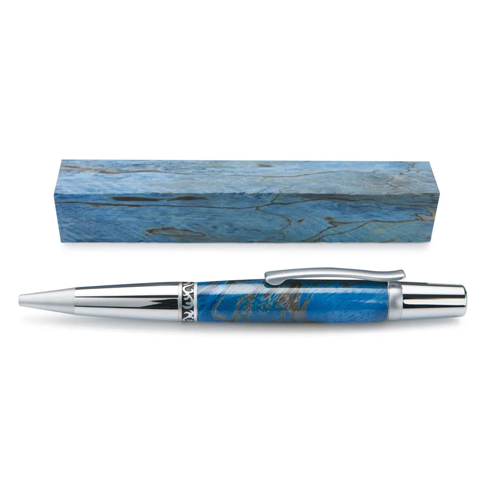 Stabilized & Dyed Spalted Tamarind Pen Blank 3/4" x 3/4" x 5"