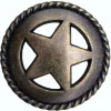 Star with Roped Edge, Brass Oxide