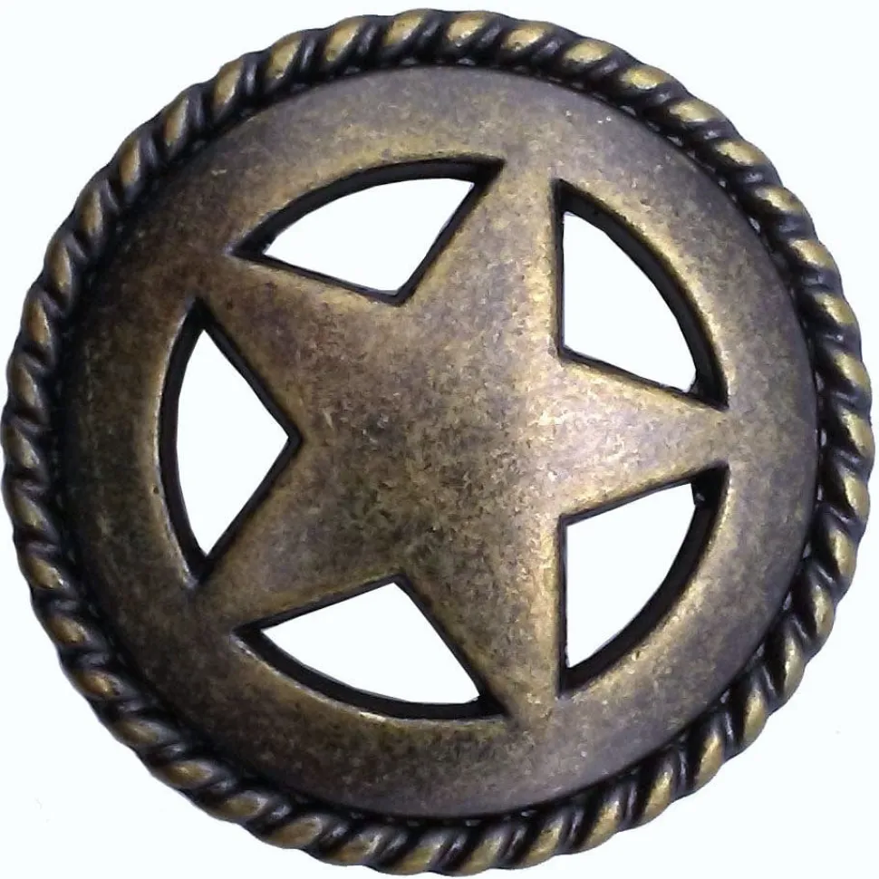 Star with Roped Edge, Brass Oxide