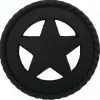 Star with Roped Edge, Matte Black