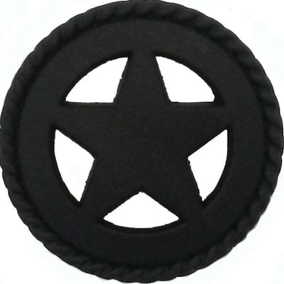 Star with Roped Edge, Matte Black