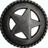 Star with Roped Edge, Pewter Oxide