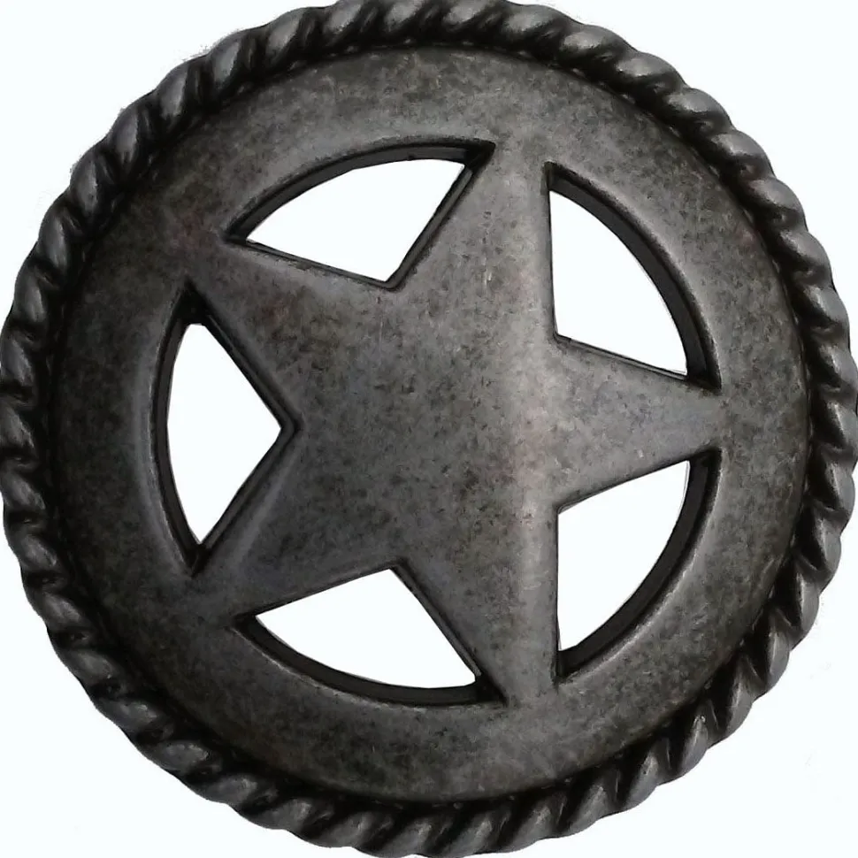 Star with Roped Edge, Pewter Oxide
