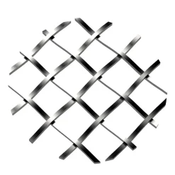 .5" Straight Flat Diamond Decorative Grille Satin Nickel, 18" W x 48" L Sheet